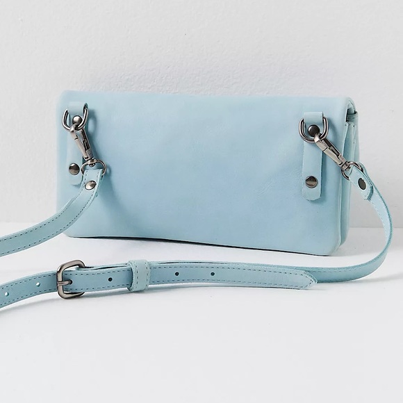 NEW Free People The Traveler Wallet In Swan Lake Blue - Picture 2 of 14